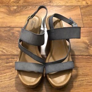 G.H. Bass & Co. blue Grace wedge